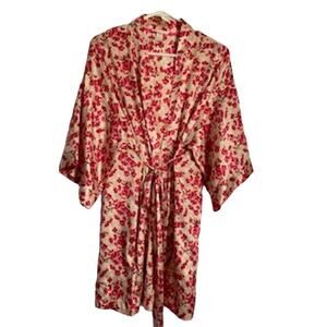 Victoria's Secret Pink Floral Robe with pockets Size S/M